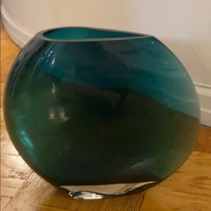 Blue Glass Vase or Decorative Glass Sculpture